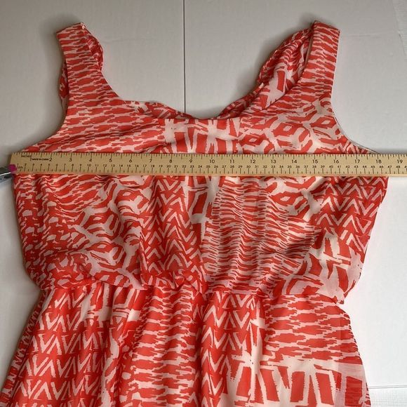 BISOU BISOU Dress Orange Cream Ikat Print Sleeveless Dress - Picture 5 of 11